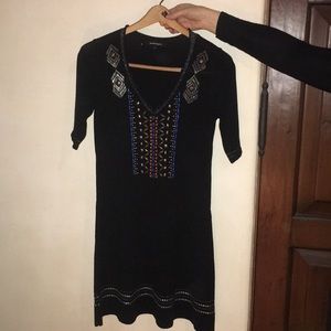Black dress with beaded detail